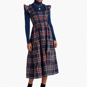 hill house tartan plaid dress navy